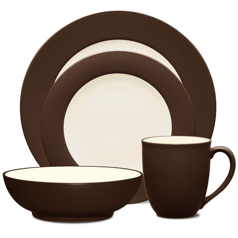 Colorwave Chocolate 4pc Place Setting, Rim