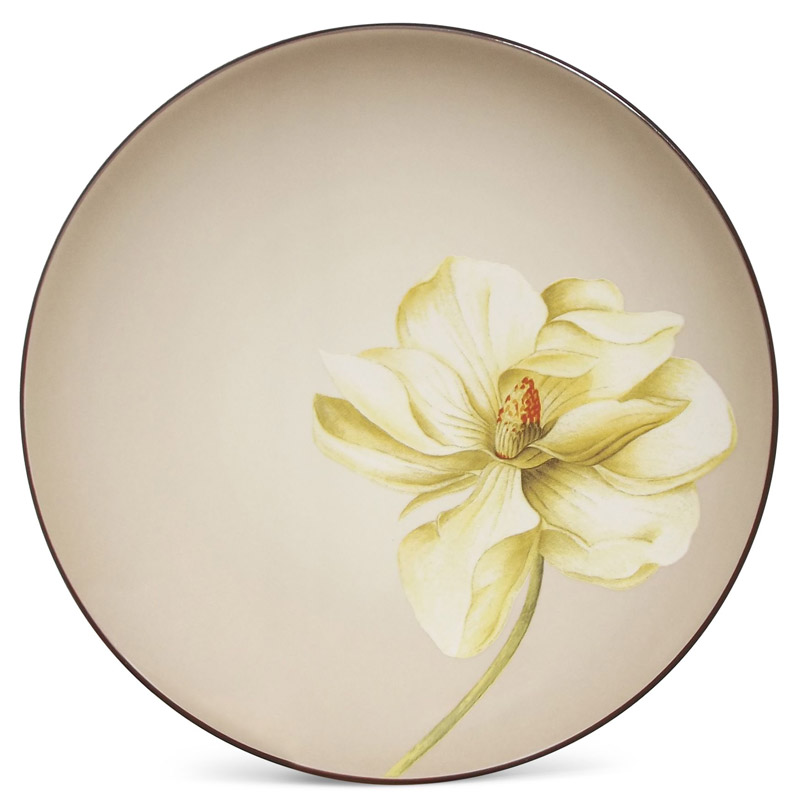 Colorwave Chocolate Floral Accent Plate, 8.25