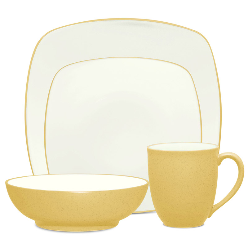 Colorwave Mustard 4pc Place Setting, Square