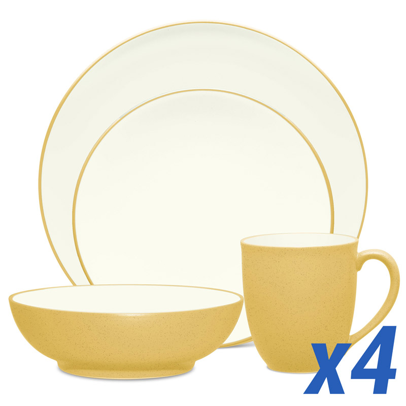 Colorwave Mustard 16pc Service for 4, Coupe