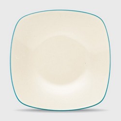 A photo of Colorwave Turquoise Salad Plate, Square, 8.25in.