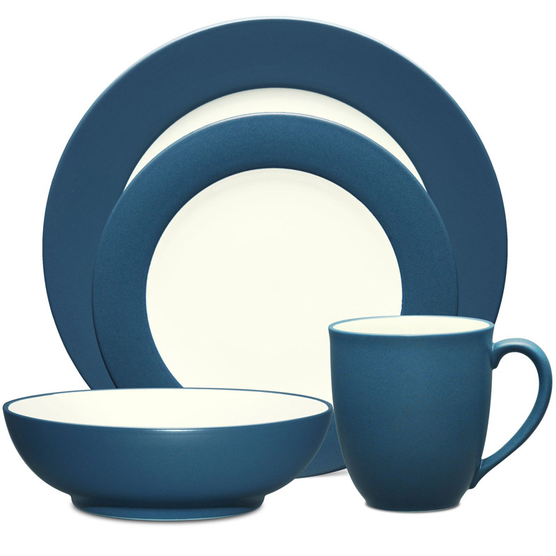 Colorwave Blue 4pc Place Setting, Rim