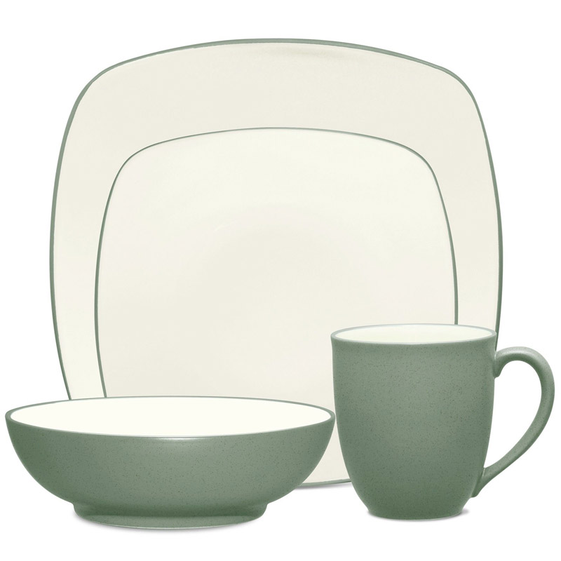 Colorwave Green 4pc Place Setting, Square