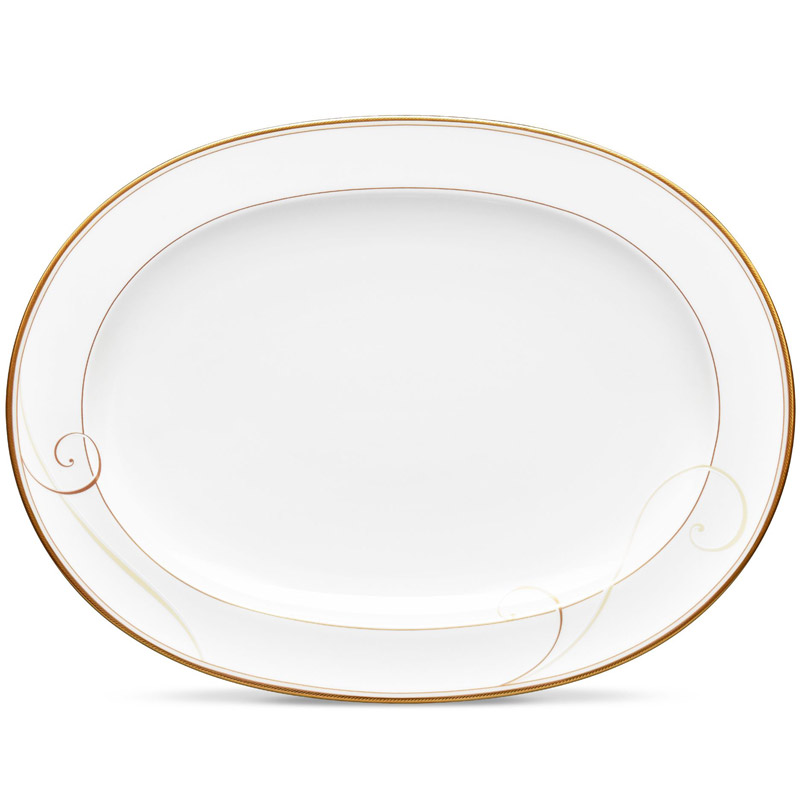 Golden Wave Oval Platter, 14in.