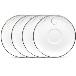 A photo of Platinum Wave Saucer Set of 4