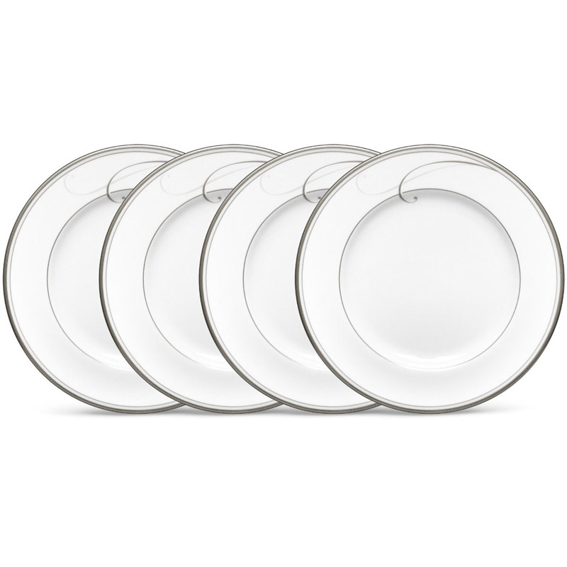 Platinum Wave Bread & Butter Plate Set of 4