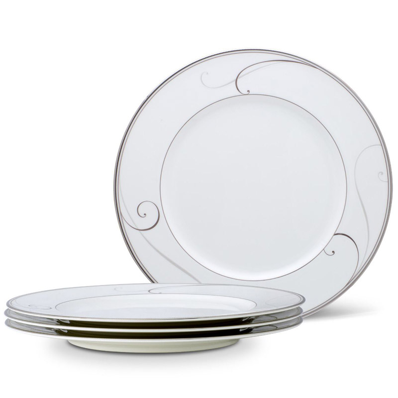 Platinum Wave Dinner Plate Set of 4