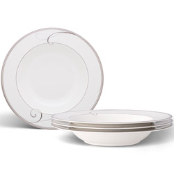 A photo of Platinum Wave Soup Bowl Set of 4