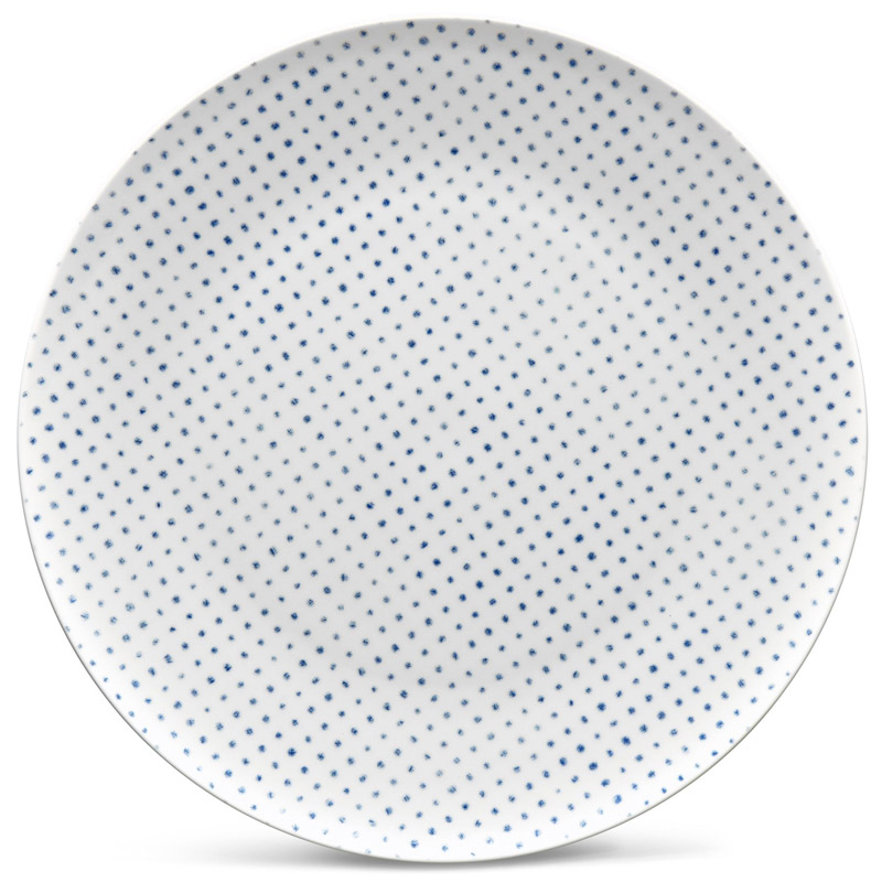 Blue Hammock Coupe Dinner Plate, Dots