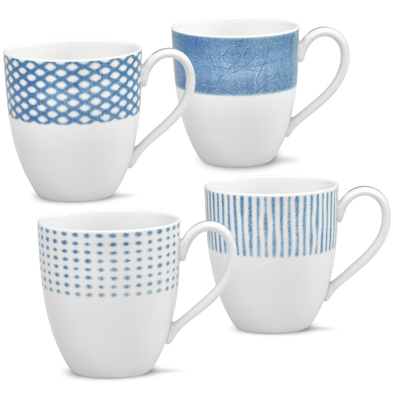 Blue Hammock Mug Set of 4, Assorted Designs