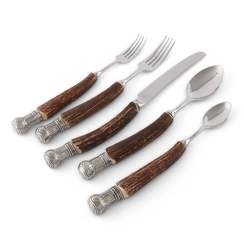 Faux Antler King Crown 5 Piece Place Setting