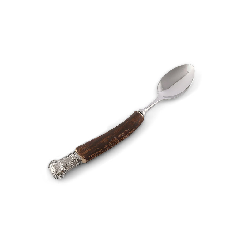 Faux Antler King Crown Oval Soup Spoon