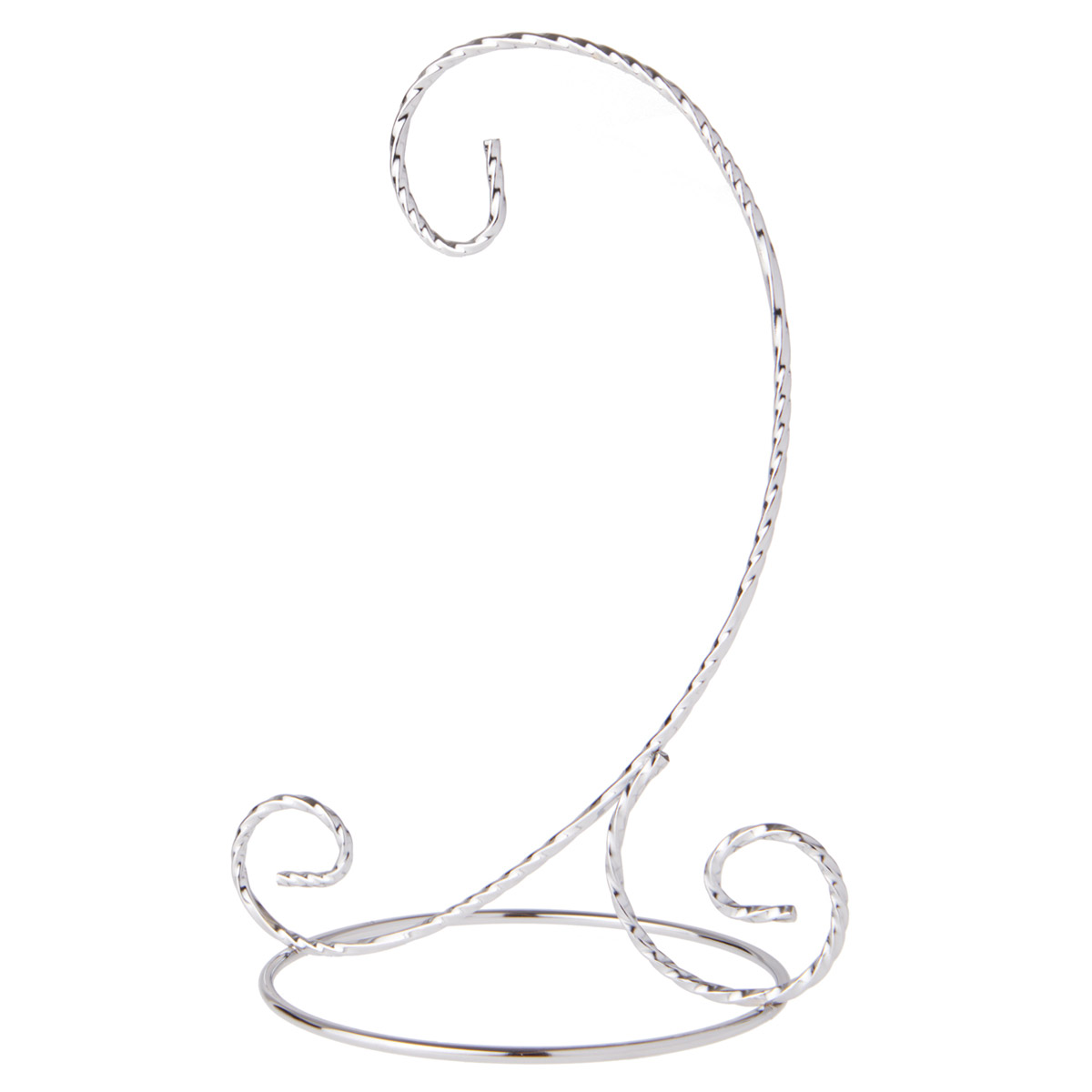 Silver Twist Ornament Stand, 7 in.