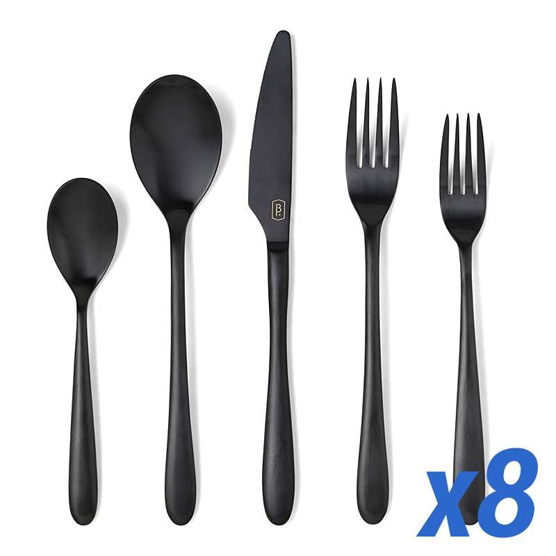 Alba Black 40 Piece Service for 8