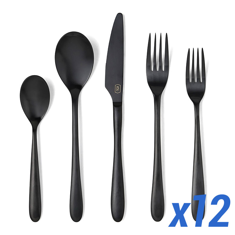 Alba Black 60 Piece Service for 12