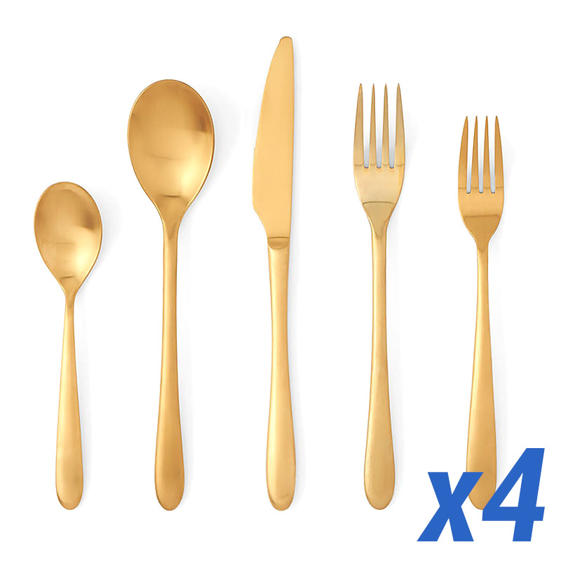 Alba Gold 20 Piece Service for 4