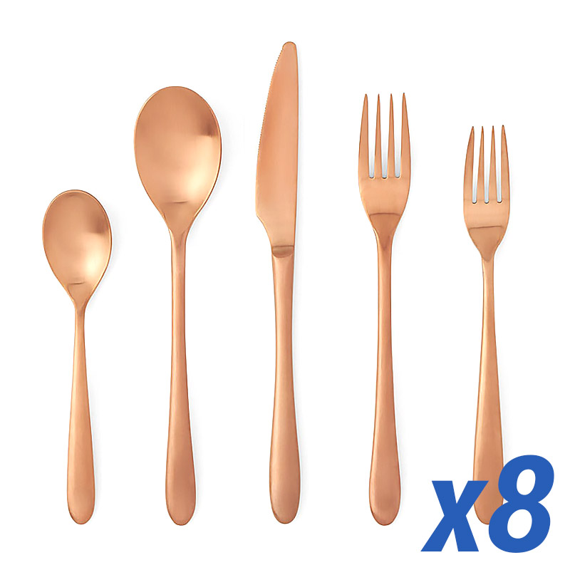 Alba Rose Gold 40 Piece Service for 8