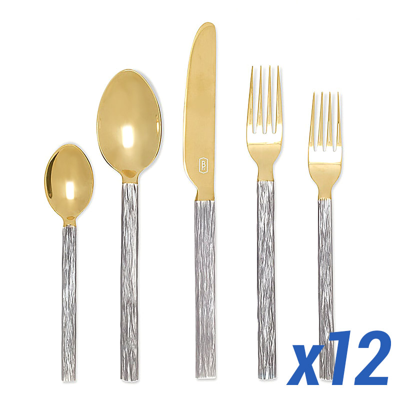 Harrison Silver-Gold 60 Piece Service for 12