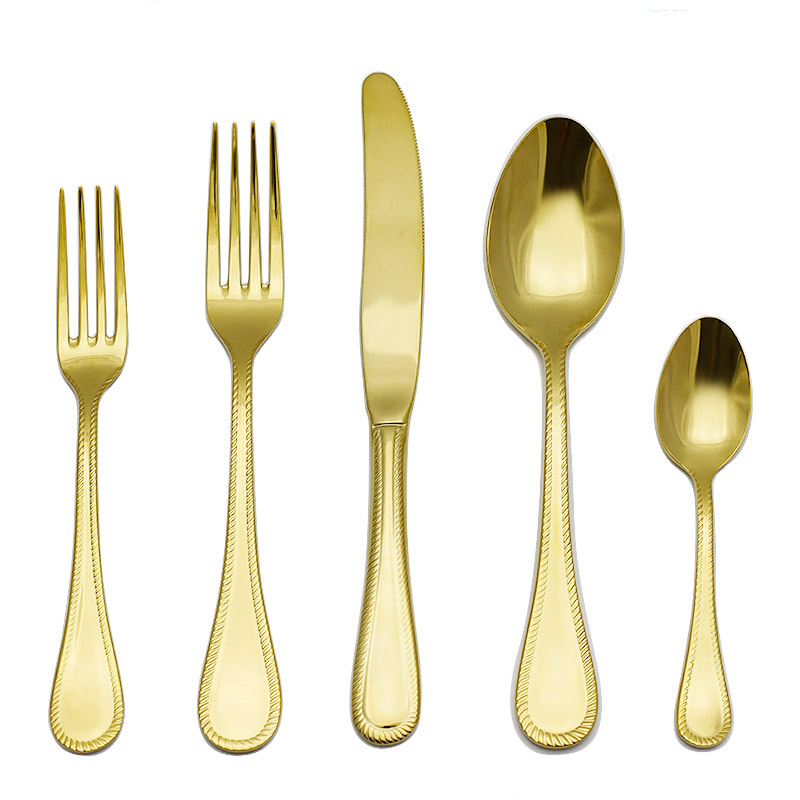 Louisa Polished Gold 5pc Place Setting