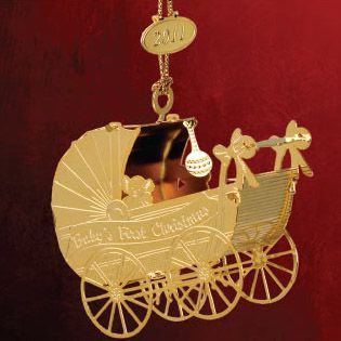 baby carriage ornament