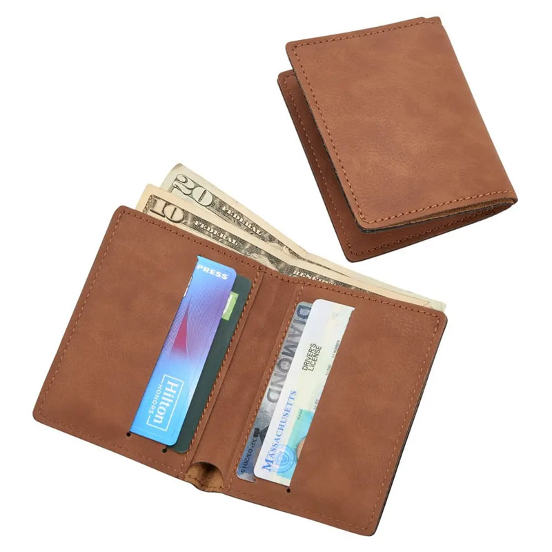 Leatherette Wallet, Caramel