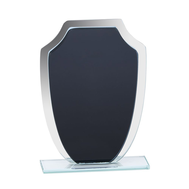 Black & Mirror Shield Trophy, 7.25in.