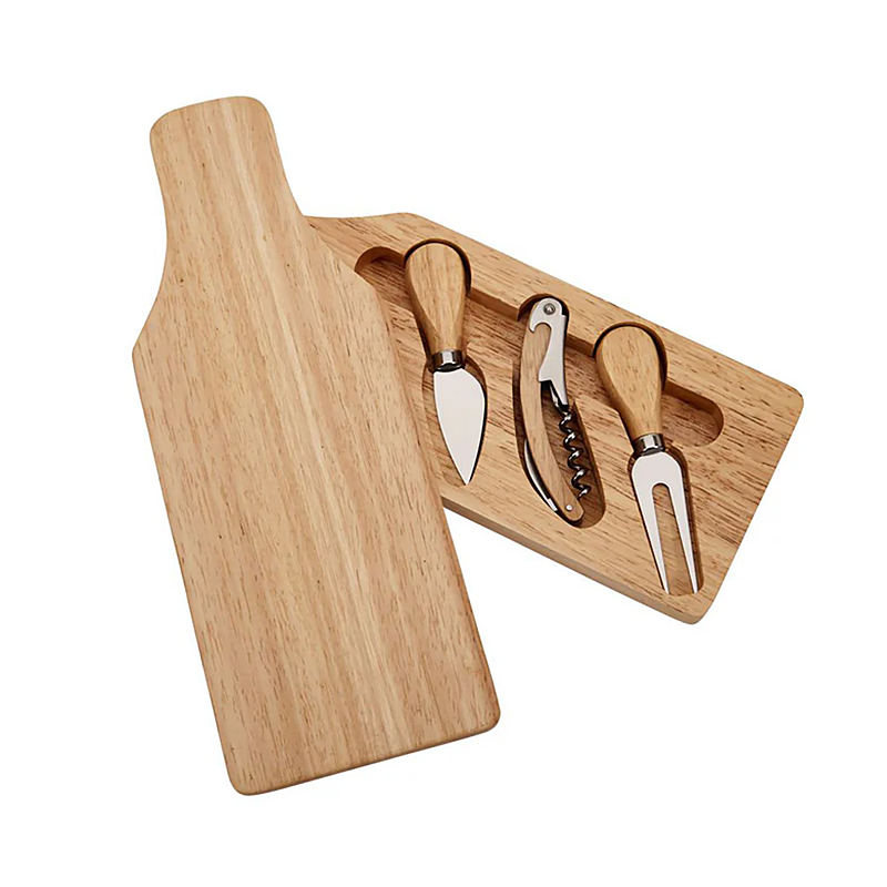 Wine Bottle Shaped Cheese Board & Tool Set