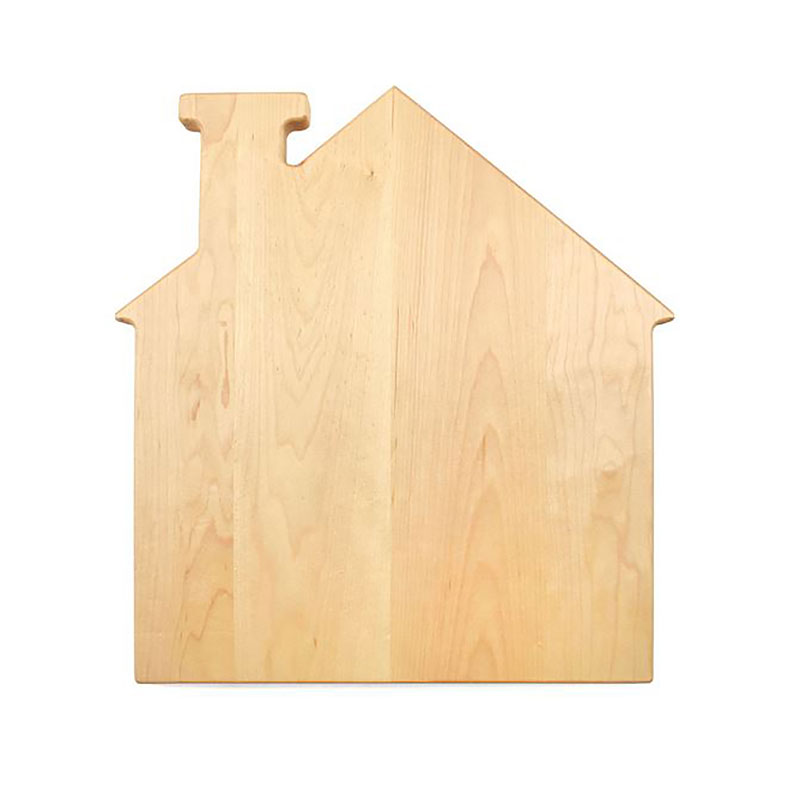 House Shaped Cutting Board, Maple Finish