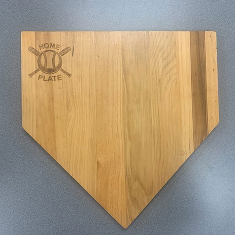 Baseball Home Plate Wood Board