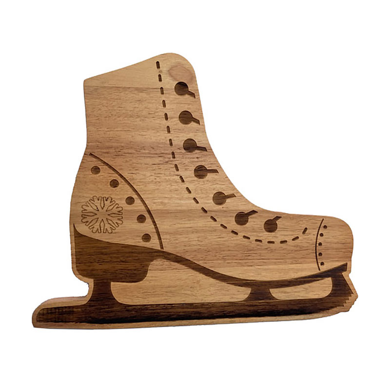 Ice Skates Wood Board