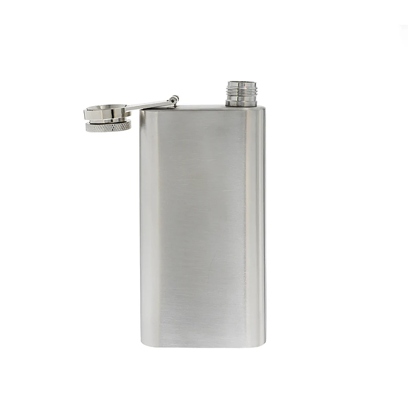 Pocket Flask, 6oz Stainless Steel, Bright Finish