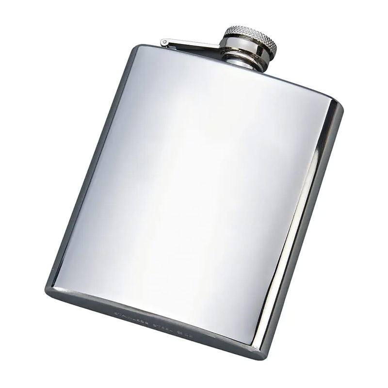 Flask, 8oz Stainless Steel, Bright Finish