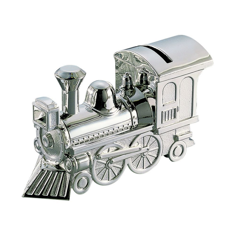 Silverplated Train Bank