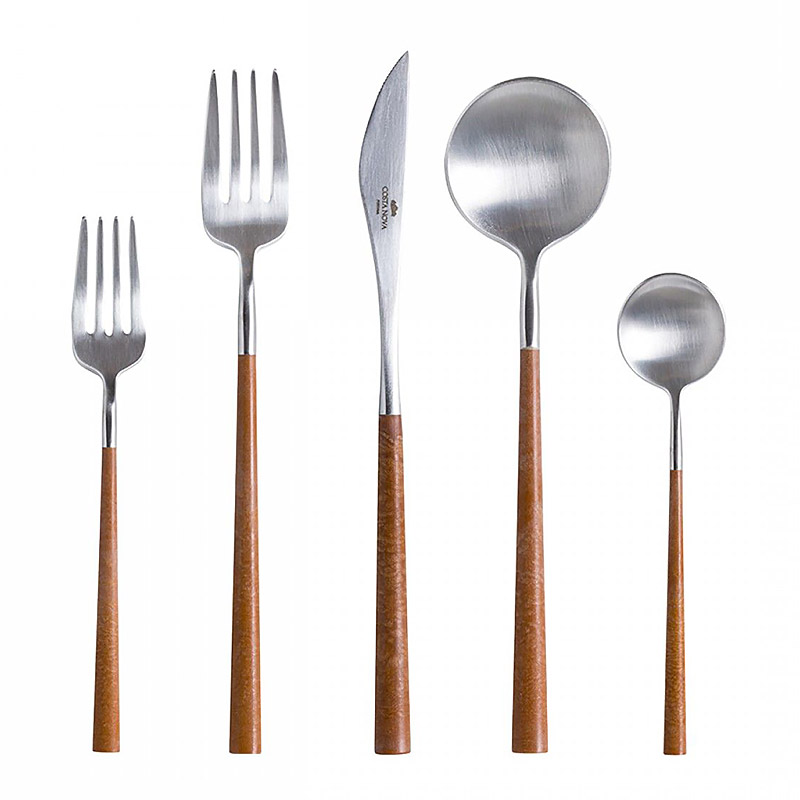 Mito Wood 5pc Place Setting