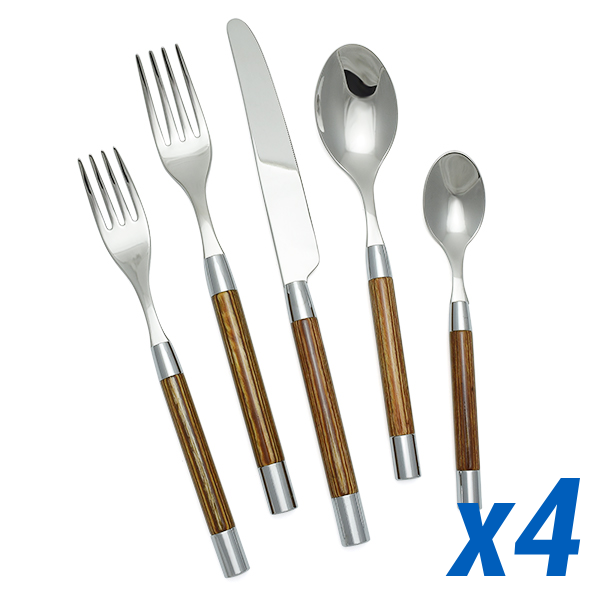 Conty Wood 20pc Service for 4