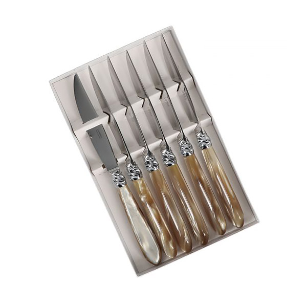 Diana Horn Steak Knife, Set of 6