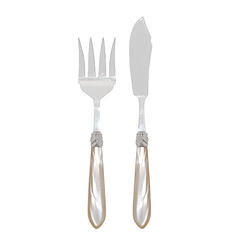 Diana Horn 2pc Fish Serving Set