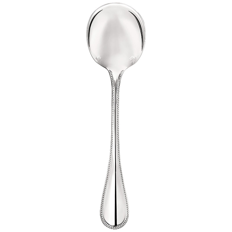 Perles Sterling Cream Soup Spoon