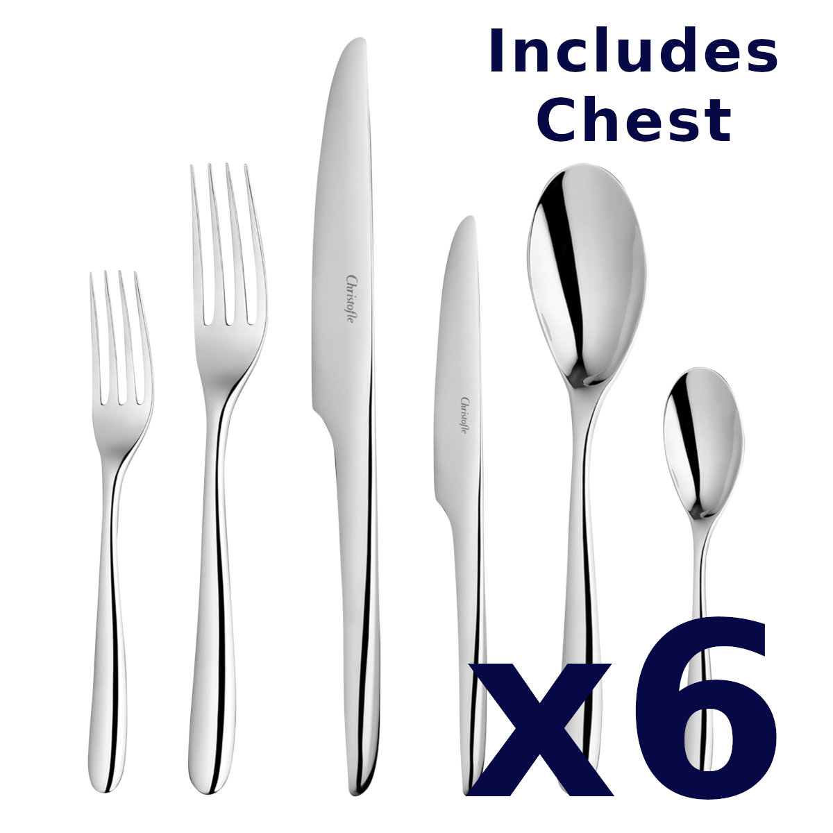 L' ame De Christofle 36pc Service for 6 with Chest