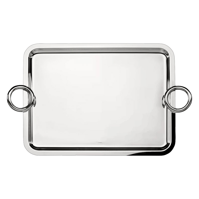 Large Silver-Plated Tray, 16in. x 12in.