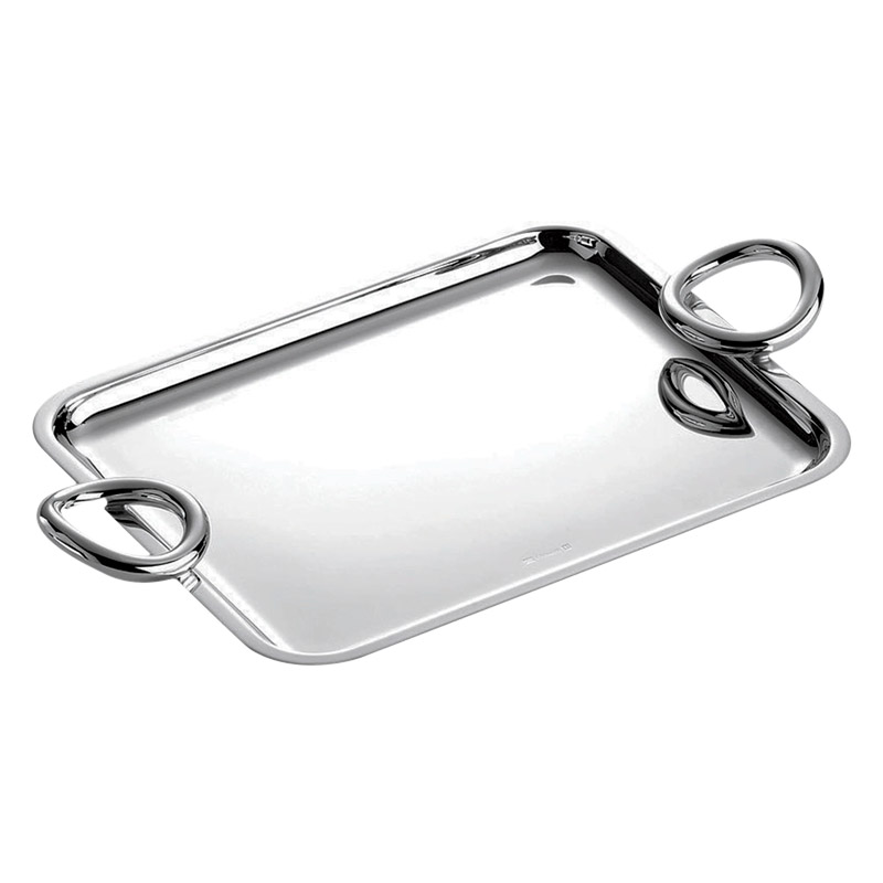 Small Silver-Plated Tray, 8in. x 6in.