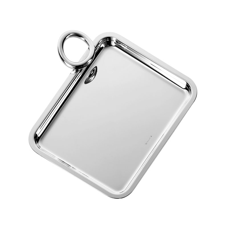 Silver-Plated Single-Handle Tray, 8in. x 6in.