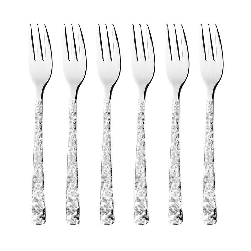 Astree Cisele Pastry Fork, Set of 6