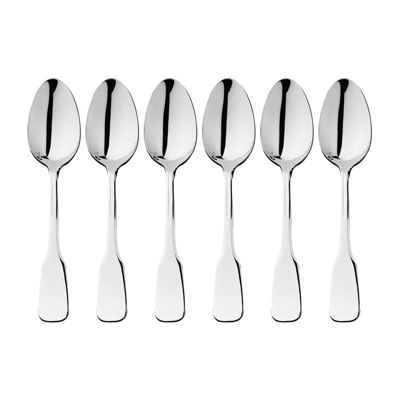 Lutece Mirror Dessert Spoon, Set of 6