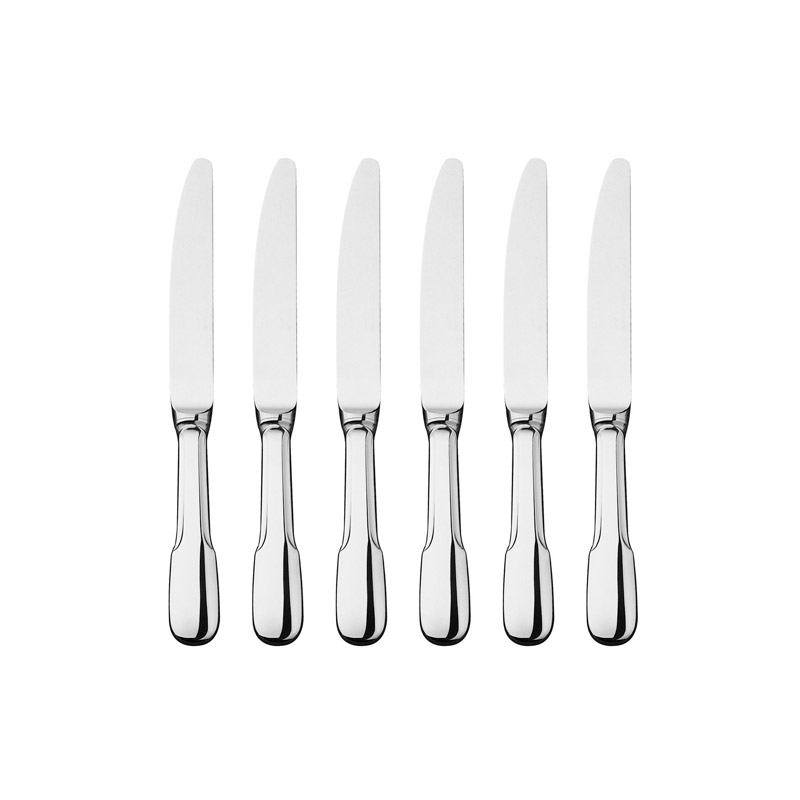 Lutece Mirror Dessert Knife, Hollow Handle, Set of 6