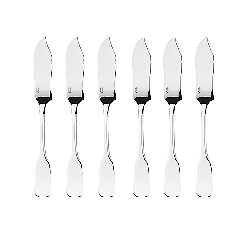 Lutece Mirror Fish Knife, Set of 6