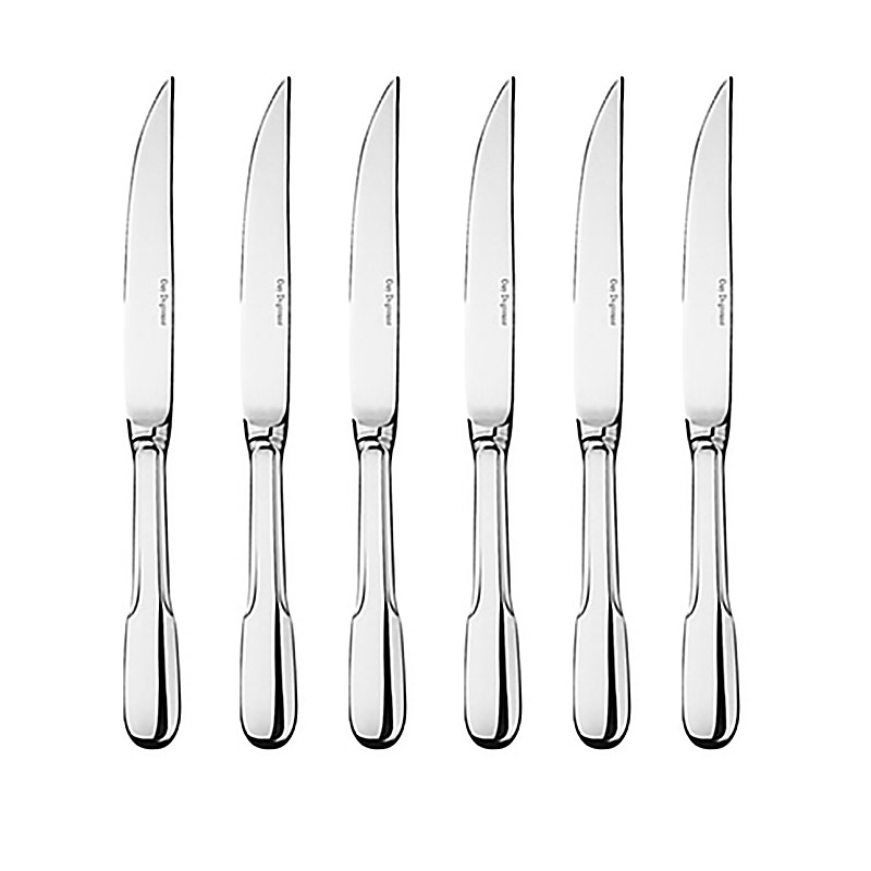 Lutece Mirror Steak Knife, Hollow Handle, Set of 6