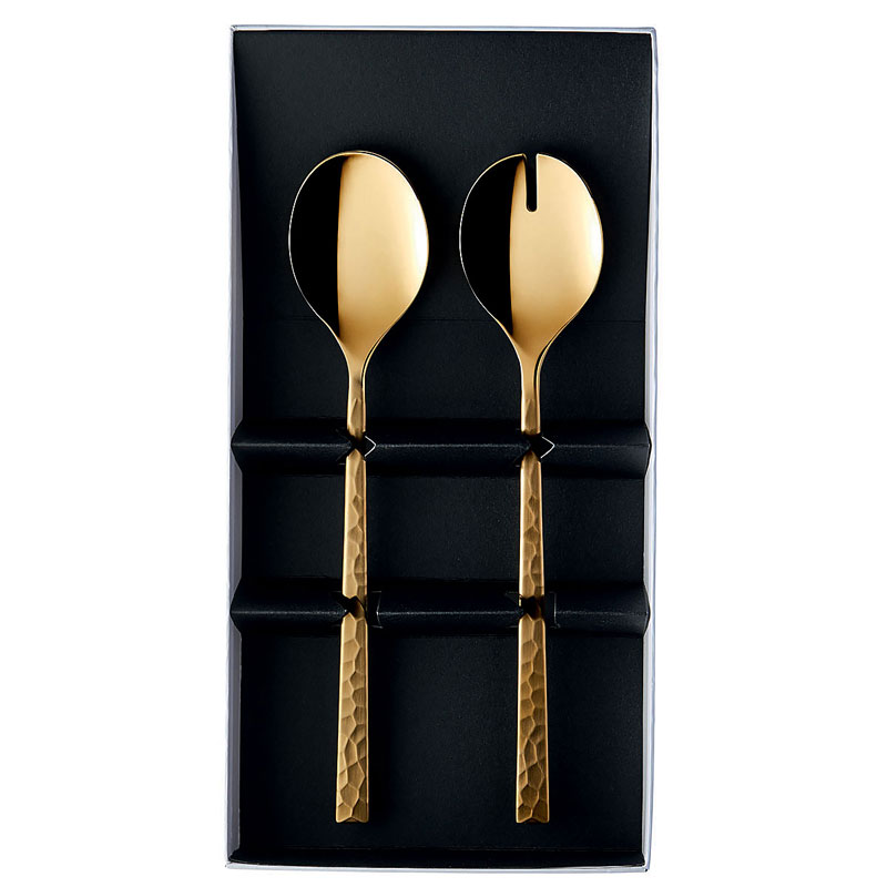 Fuse Gold Hammered Salad Serving Set