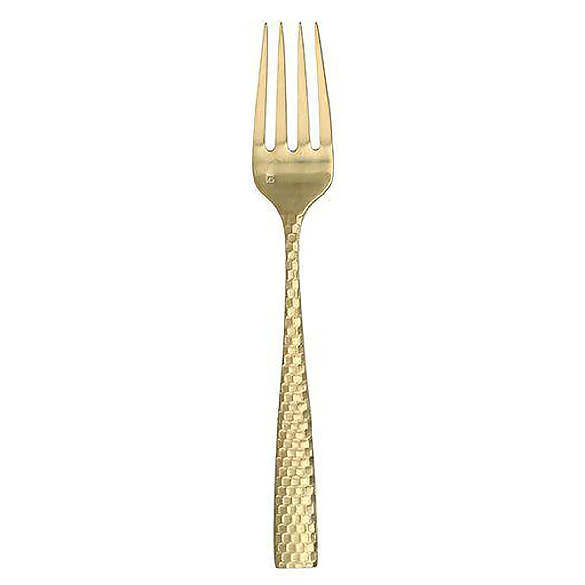 Lucca Faceted Gold Serving Fork w/stamp