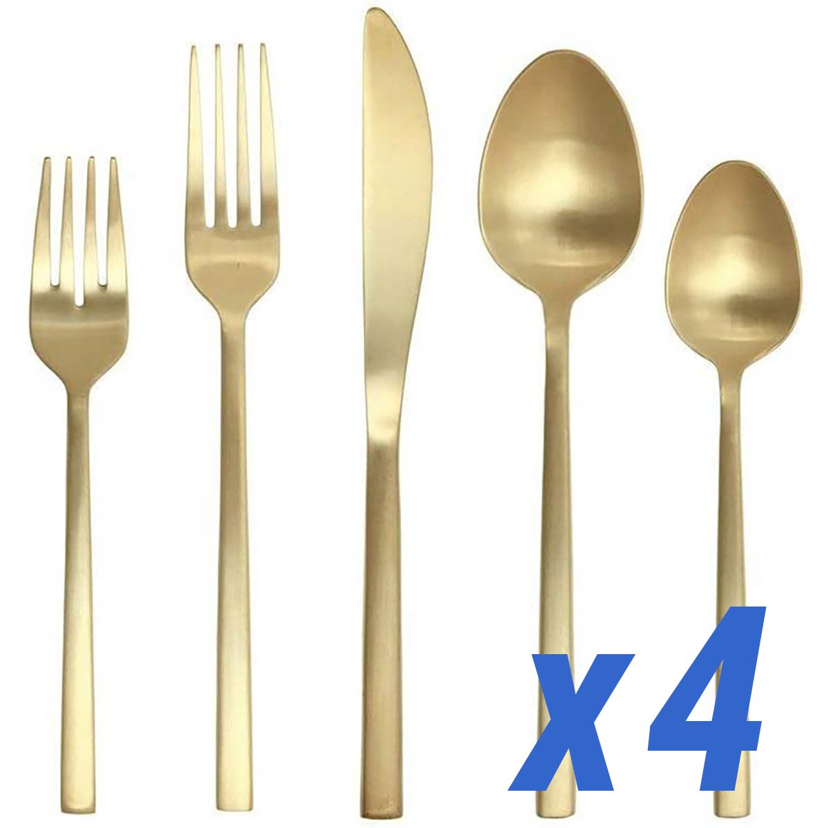 Arezzo Brushed Gold 20pc Service for 4